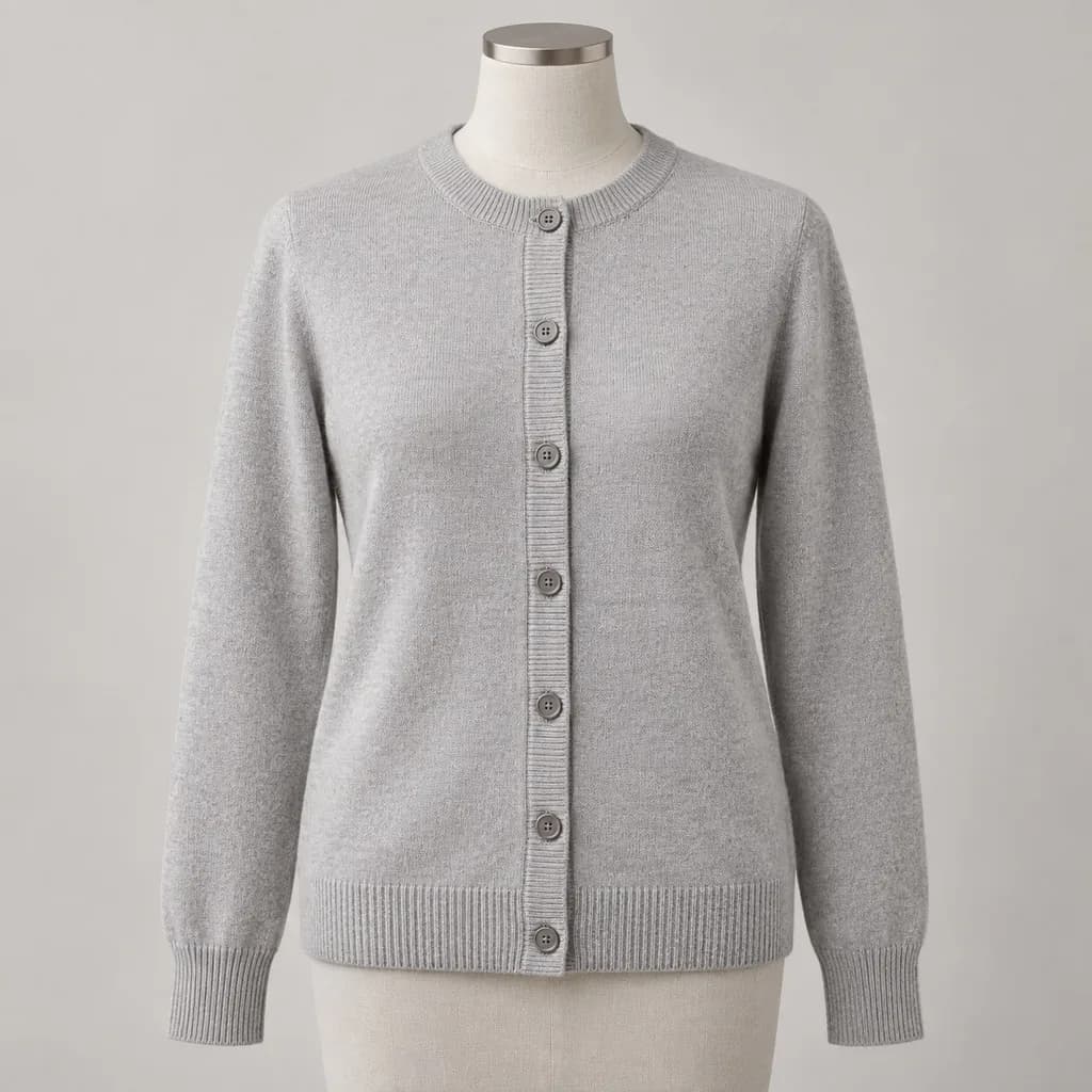Crewneck Cardigan knitwear style