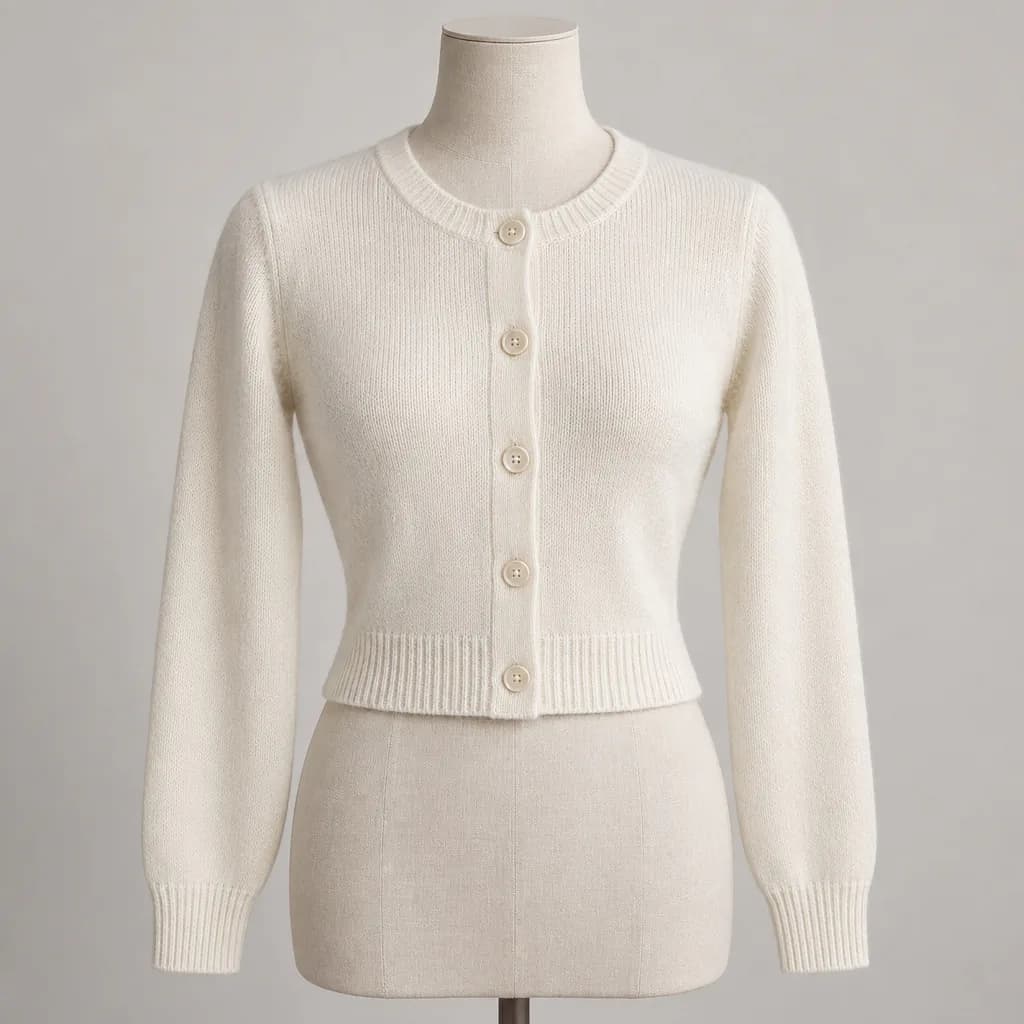 Cropped Cardigan knitwear style
