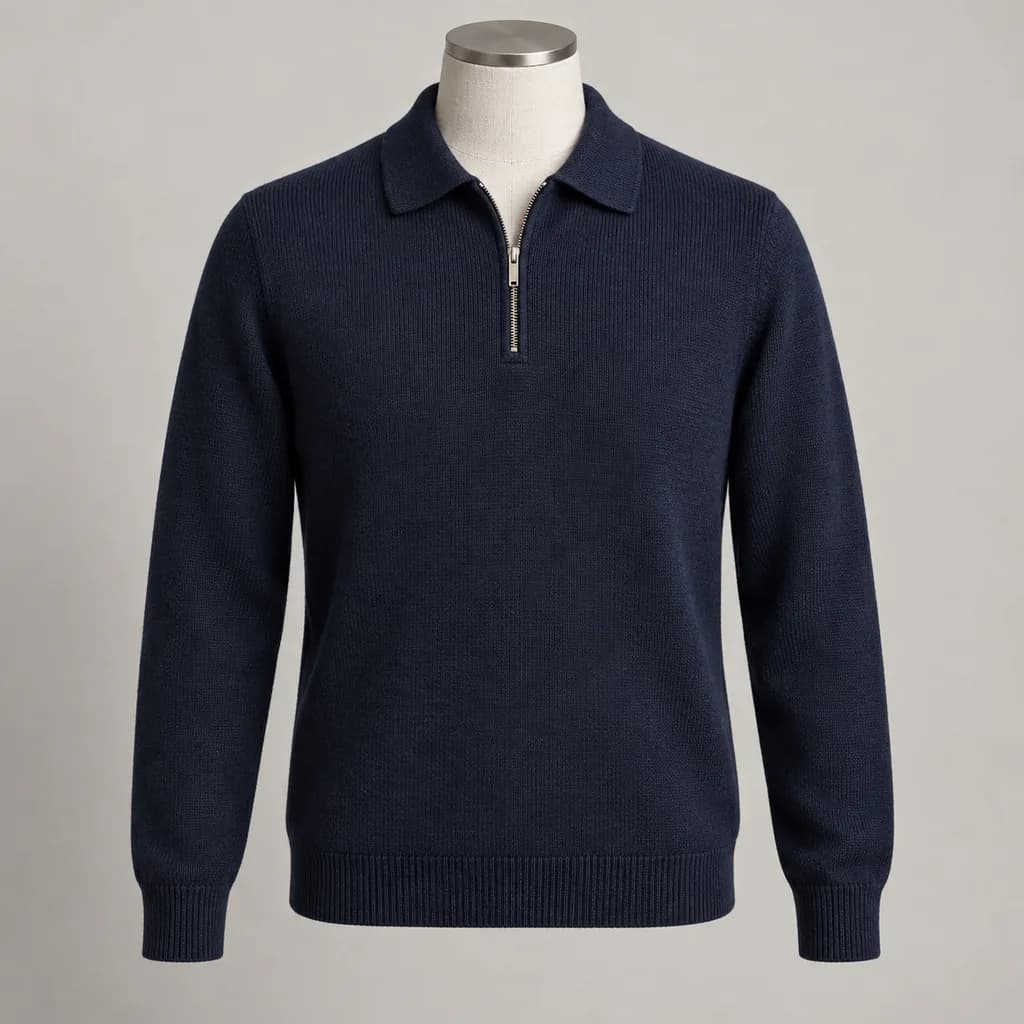 Zip Polo knitwear style
